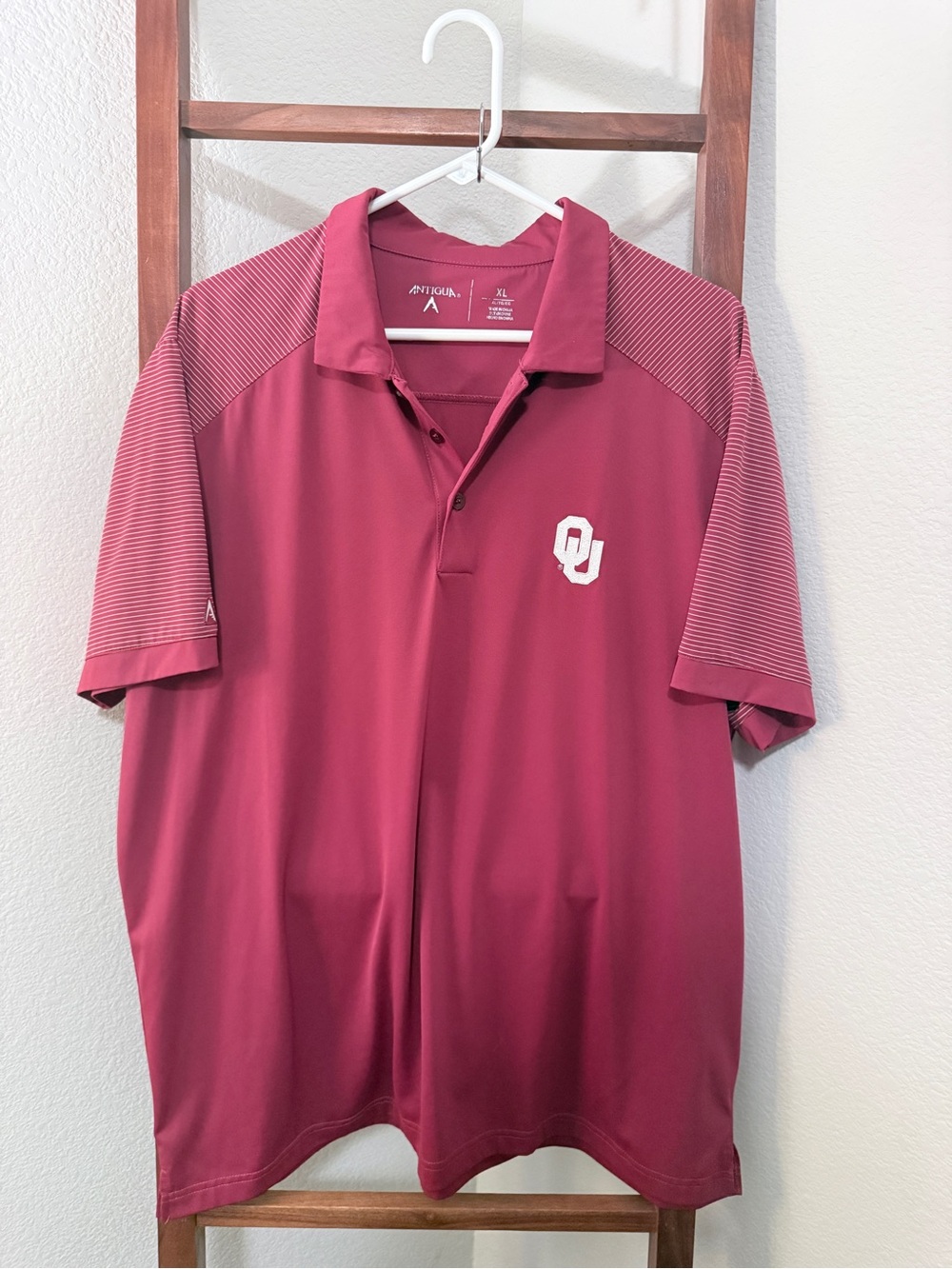 Antigua Men's OU Oklahoma Sooners Polo in Crimson